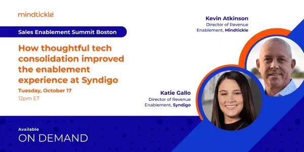 How thoughtful tech consolidation improved the enablement experience at Syndigo
